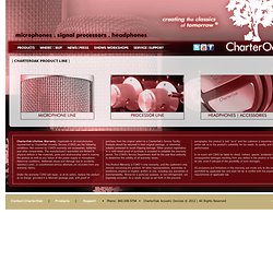 CharterOak Microphone, Signal Processor & Headphone Product Catalog 2010