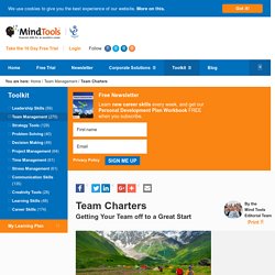 Team Charters - Team Management Training from MindTools.com