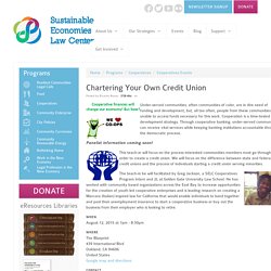 Charting Your Own Credit Union - Sustainable Economies Law Center