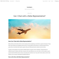 Can I Chat with a Delta Representative?