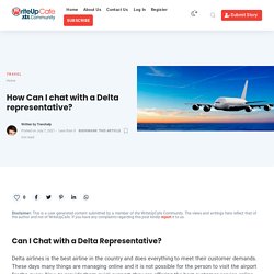 How Can I chat with a Delta representative?