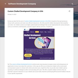 Custom Chatbot Development Company in USA