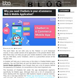 Why you need Chatbots in your eCommerce Web & Mobile Application? - KBA Systems