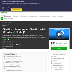 ChatBots: Create a Messenger ChatBot with API.AI and Node.JS