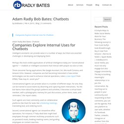 Adam Radly Bob Bates: Chatbots-RadlyBatesDigital