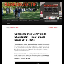 Festival Barrobjectif_ Projet Classe Danse 2013 – 2014