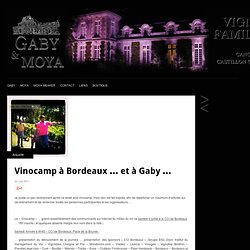Châteaux GABY (canon-fronsac) & MOYA (castillon-cotes de bordeaux) & MiKA (afrique du sud) Grands Vins de Bordeaux » Vinocamp à Bordeaux … et à Gaby …