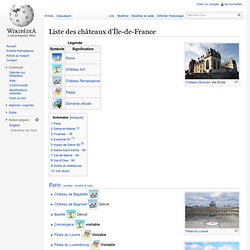 Liste des châteaux d'Île-de-France
