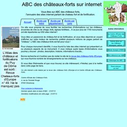 ABC des châteaux-forts sur internet, annuaire des sites sur les châteaux
