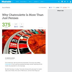 Why Chatroulette Is More Than Just Penises
