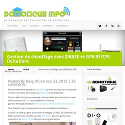 Gestion de chauffage avec ZiBASE et GP8 RF/CPL DeltaDore