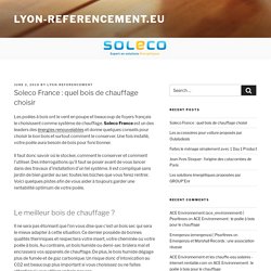 Soleco France : quel bois de chauffage choisir - lyon-referencement.eu