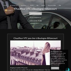 chauffeur VTC pas cher Boulogne-Billancourt