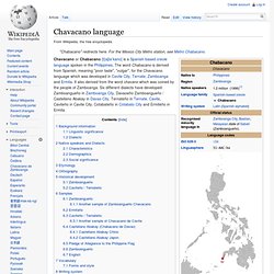 Chavacano language