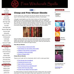 Wiccan Ebooks