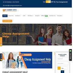 Buy Cheap Assignment Help - Up to 50% Discounts