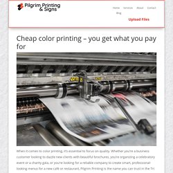 Inexpensive color printing