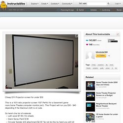 Cheap DIY 100" Projector Screen