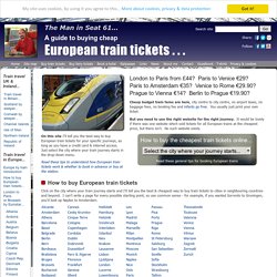 How to buy cheap European train tickets