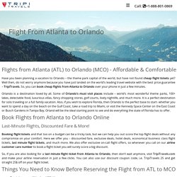 Book Cheap Flights From Atlanta to Orlando (ATL – MCO)
