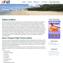 Cheap Flights to Maine from $45 - FlightinfoDesk