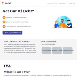 IVA: Cheap IVA's from £80 per month at Get out of Debt Free