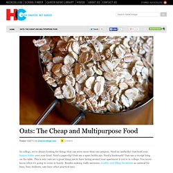 Oats: The Cheap and Multipurpose Food