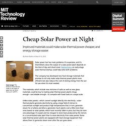 Cheap Solar Power at Night 
