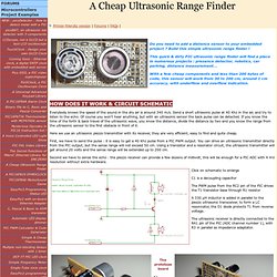 A Cheap Ultrasonic Range Finder