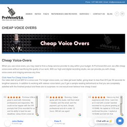 Professional Voice overService