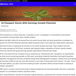 PEG Ratio: The 10 Cheapest Stocks With Earnings Growth Potential
