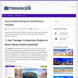 How to Book Cheapest Hotel Rooms Possible - Travager Blog