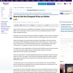 How to Get the Cheapest Price on Airfare