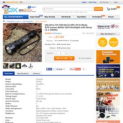 Buy Cheapest UltraFire TH-T60 HA-II XM-LT6 5-Mode 975-Lumen White LED Flashlight with Strap (1 x 18650) at au.dx.com US$29.96