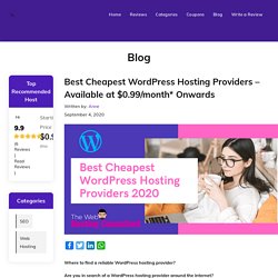 Best Cheapest Wordpress Hosting Providers – Start's Now at $0.99/month*