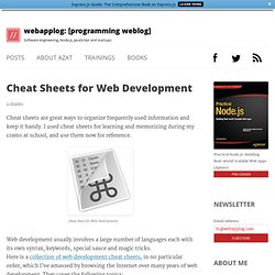 Cheat Sheets for Web Development