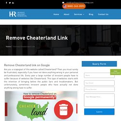Remove Cheaterland link on Google