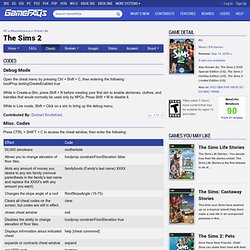 The Sims 2 Cheats, Codes, and Secrets for PC