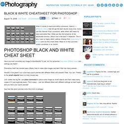 Black & White Cheatsheet For Photoshop