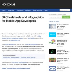 30 Cheatsheets and Infographics for Mobile App Developers
