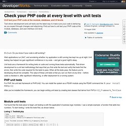 Check your PHP code at every level with unit tests