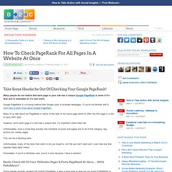 How To Check PageRank For All Pages In A Website At Once