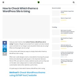 how to Check What theme a WordPress Site is Using