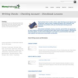 Check Writing, Checkbook, Checking Account, Lesson Plans, Teaching Worksheets