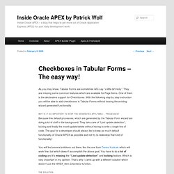 Checkboxes in Tabular Forms – The easy way!