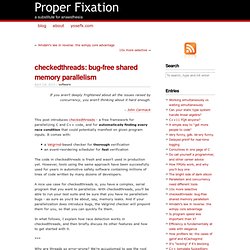 checkedthreads: bug-free shared memory parallelism