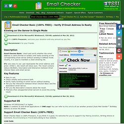 Email Checker Basic-Verify If Email Address Is Existing(Freeware)