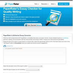 Online Proofreader: Pre-grade your paper