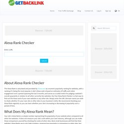 Alexa Rank Checker - Check Traffic Ranking Of Bulk Domains at Once