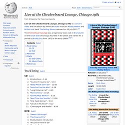 Live at the Checkerboard Lounge, Chicago 1981